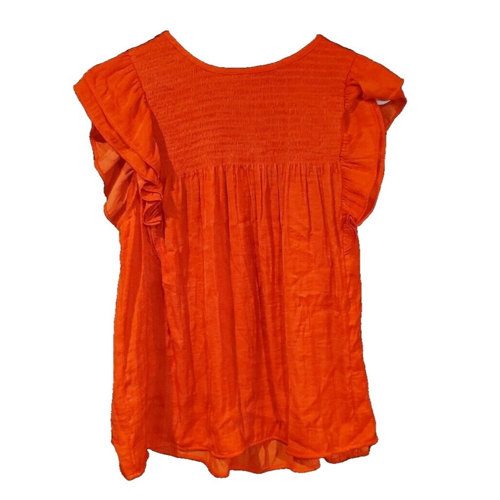 Popsugar Peasant Blouse Tank Top Shirt Womens Size Small S Gathered Ruffle NWT